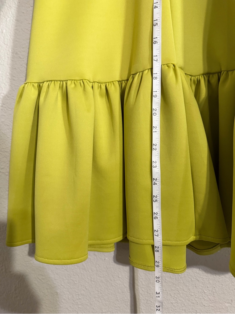 ASOS Lime Green Sleeveless Ruffle-Hem Scuba Mini Dress - Picture 5 of 8